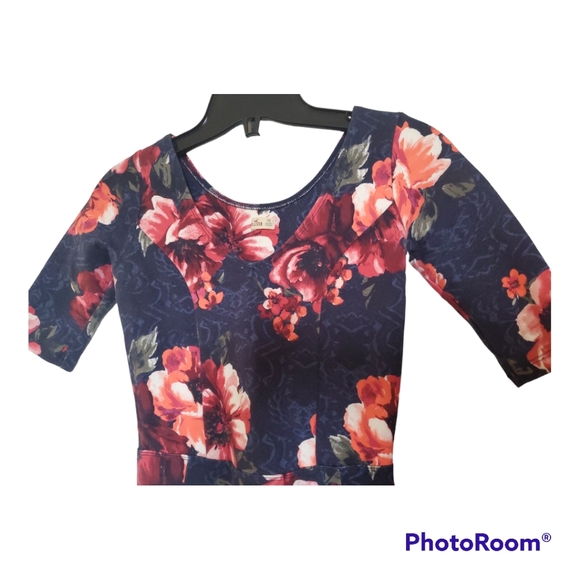 HOLLISTER Girl's Floral Print Flare Dress - Size 8, M - Picture 3 of 5